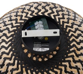 Candeeiro de Teto Art Déco Preto em Bambu 40cm - Alka