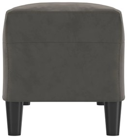 Banco 100x35x41 cm veludo cinza-escuro