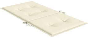 Almofadões lombares p/ cadeiras de jardim 4pcs oxford creme