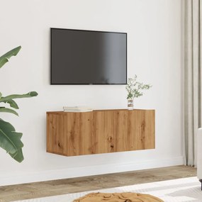 Móveis de parede para TV 2 pcs 80x30x30 cm carvalho artisiano