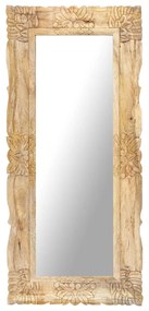 321637 vidaXL Espelho 110x50 cm madeira de mangueira maciça