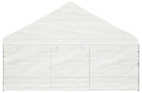 Gazebo com telhado 11,15x5,88x3,75 m polietileno branco