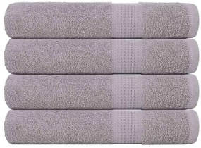 vidaXL Toalhas FROGN 4 pcs 100x200 cm 360 g/m² cinzento