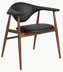 Cadeira com braços em madeira de nogueira Masculo