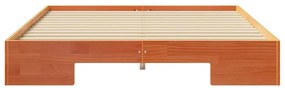Estrutura de cama de chão Castanho 140 x 200 cm