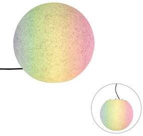 LED Candeeiro de exterior inteligente cinzento 35 cm IP44 incl. Wifi A60 - Nura Moderno