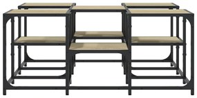 Mesa de centro 91x91x40 cm derivados de madeira carvalho sonoma