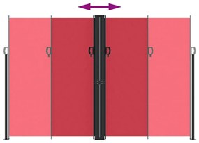 Toldo lateral retrátil 220x1000 cm vermelho