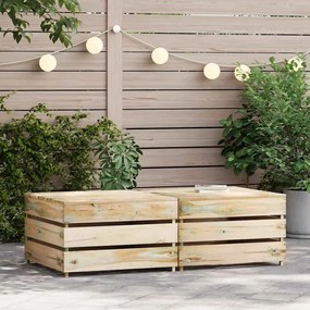 Mesas de paletes para jardim 2 pcs pinho impregnado