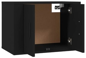 Móveis de TV de parede 3 pcs 57x34,5x40 cm preto