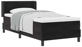 Cama Box com Colchão vidaXL Preta 100x200 cm Veludo