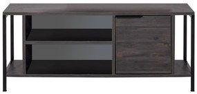 Móvel TV Bond – Castanho Escuro/Preto – 120 cm x 48 cm x 35 cm