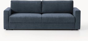 Sofá-cama em veludo com arrumação Tasha (3 lugares)