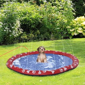 PawHut Splash Pad 150 cm Tapete Aquático para Animais de Estimação com