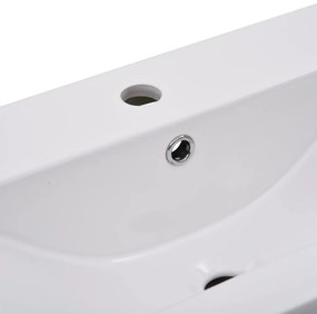 Lavatório embutido 81x39,5x18,5 cm cerâmica branco