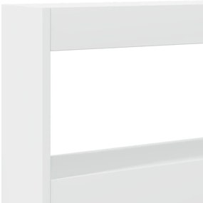 Armário de cabeceira com luzes LED 160x17x102 cm branco