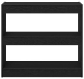 Estante de Livro Preto em Carvalho vidaXL - 80x30x72 cm