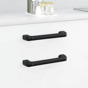 vidaXL Cabo Liso 69 pcs Preto 380 x 34 x 85 mm Alumínio e PP
