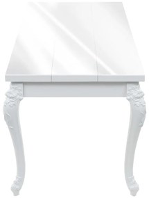 Mesa de jantar 179x89x81 cm branco brilhante