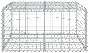 Cesto gabião com cobertura 100x100x50 cm ferro galvanizado