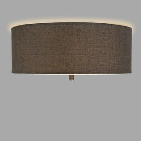 Candeeiro de teto rústico Taupe 30 cm - Drum Jute Country / Rústico,Moderno