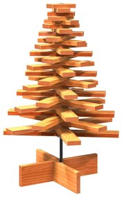 Árvore de Natal decorativa 80 cm pinho maciço castanho-mel