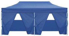 Tenda dobrável profissional festas 4 paredes 3x6m aço azul