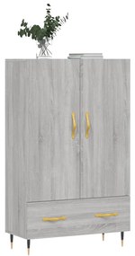 Armário alto derivados de madeira 69,5x31x115cm cinza sonoma