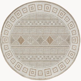 Tapete redondo de pelo curto para interior e exterior Andora