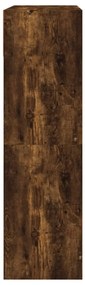 Sapateira c/ 2 gavetas articuladas 80x34x116 cm carvalho fumado