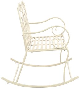 Banco de jardim 104 cm ferro branco antigo