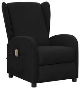 vidaXL Poltrona de massagens tecido preto