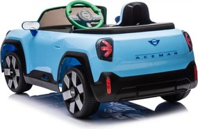 Carro elétrico para Crianças Mini Concept Aceman 24V rodas Borracha EVA EVA, assento de couro sintético Azul