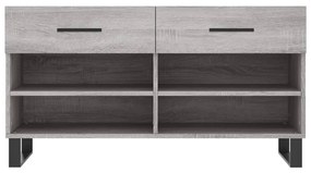 Banco sapateira 102x35x55 cm derivados madeira cinzento sonoma