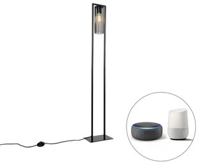 LED Candeeiro de pé moderno inteligente preto c/ WiFi ST64 - Balenco Wazo Moderno