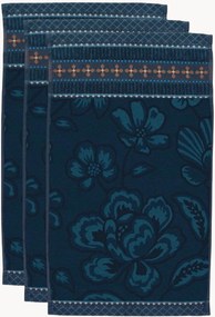 Toalhas de rosto em algodão felpudo Jasmin Jacquard, conjunto de 3