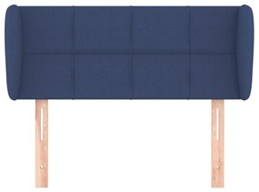 Cabeceira de cama c/ abas tecido 93x23x78/88 cm azul