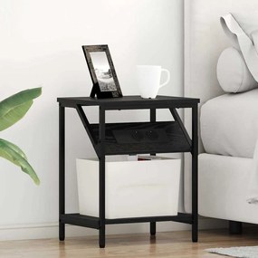 vidaXL Armários de Canto 2 pcs Carvalho preto 38 x 30 x 48 cm
