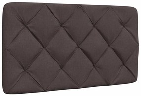 Estrutura de cama sem colchão 80x200 cm tecido castanho-escuro