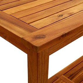 Mesa consola para jardim 110x40x75 cm madeira de acácia maciça