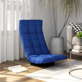 Cadeira de piso giratória tecido azul