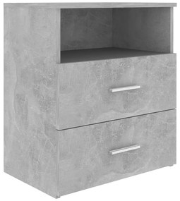 Mesas de cabeceira 2 pcs 50x32x60 cm cinzento-cimento