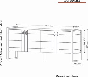 Aparador Lost – Branco e Dourado (180 x 77,6 x 44,5 cm) | Elegância e