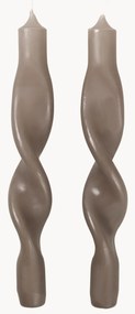 Velas cónicas artesanais Twist, conjunto de 2