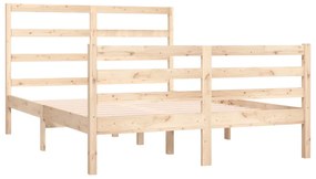 Estrutura de cama pequena casal 120x190 cm pinho maciço