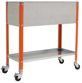 Floreira SIMONGARDEN URBAN TOP MOB. 900x400 LARANJA/GALVANIZADA Jardim, Casa, Escritório, Garagem, Oficina Capacidade 100 Kg Dimensões 925x900x400 mm