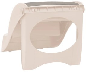 Escada dobrável 3 degraus para cães 50x38x38 cm plástico creme