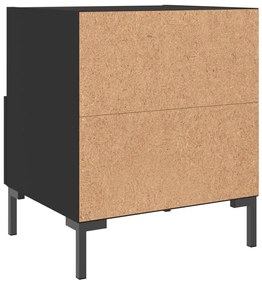 Mesas de cabeceira 2 pcs 40x35x47,5 cm deriv. de madeira preto