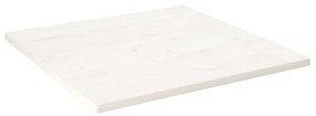 824391 vidaXL Tampo de mesa quadrado 80x80x2,5 cm pinho maciço branco