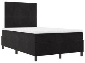 Camas Box Spring com Colchão vidaXL Preto 120x200 cm Veludo